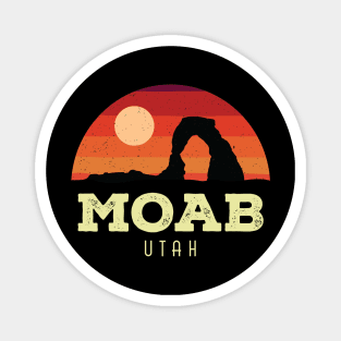 Moab Utah Arches National Park Vintage Sunset Magnet